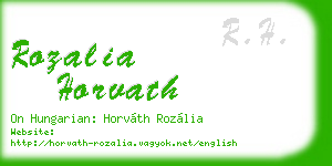 rozalia horvath business card
