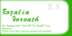 rozalia horvath business card